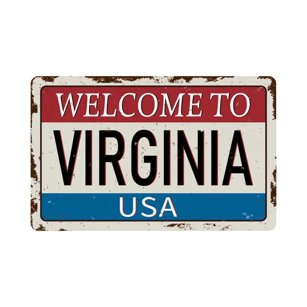 Bine ați venit la Virginia vintage grunge poster, ilustrație — Fotografie, imagine de stoc