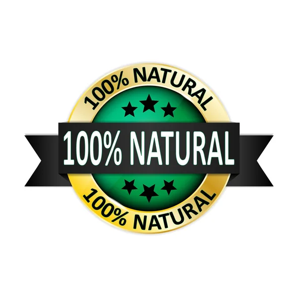 100 Prozent Naturprodukt. Internet-Taste eps10 Vektor. — Stockvektor