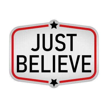 Just Believe Retro Kağıt Etiketler etiket etiketleri beyaz Arka Plan üzerinde