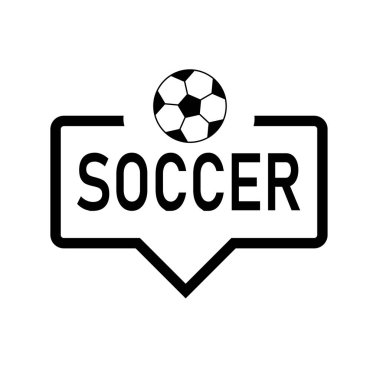 Simge futbol, futbol topu ile konuşma Bubble Soccer. Vektör Illustration.