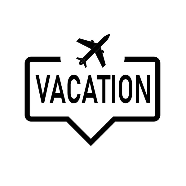 Flugzeug-Symbol. Reise oder Urlaub Symbol. Sprechblasenzeichen. — Stockvektor