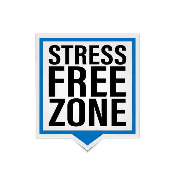 Stress Free Zone vektör web kağıt konuşma kabarcık etiket — Stok Vektör