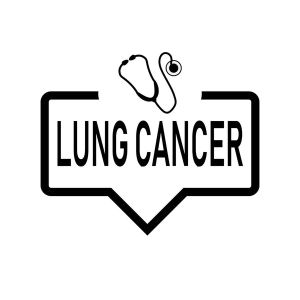 Lung cancer sign, emblem, label, badge,sticker. stop cancer paper speech bubble. Vektor - Vektor — Stock Vector