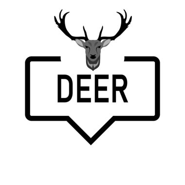 Geyik kabarcık simge trendy düz tasarım konuşmak