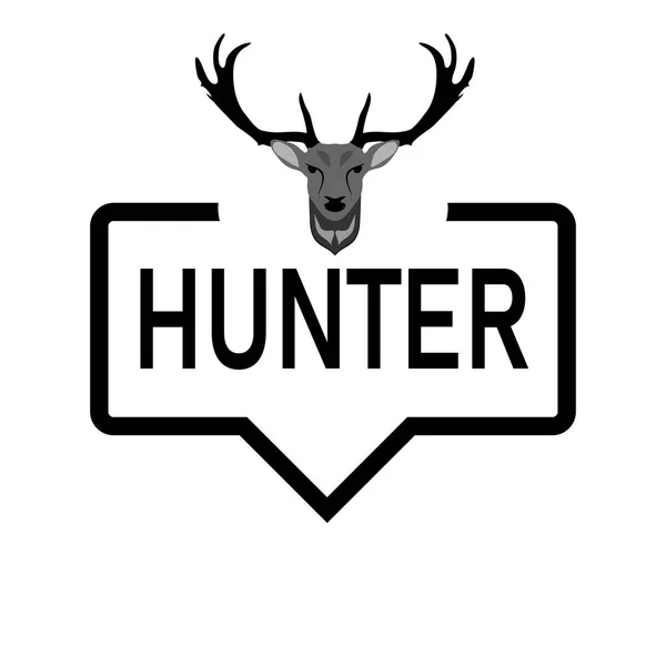 Hunter bubble speak icon trendy flat design — Stock Vector