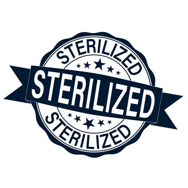 Metin Sterilize ile Grunge kauçuk damga, beyaz vektör illüstrasyon