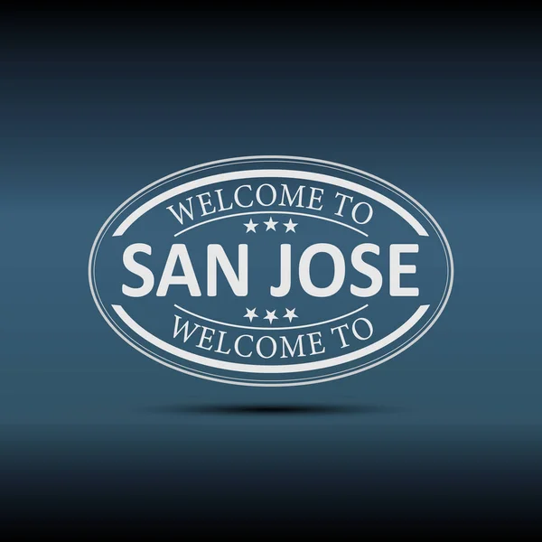 Welcome to san jose emblem, label, badge,seal. vintage stamp.package label. vector illustration — Stock Vector