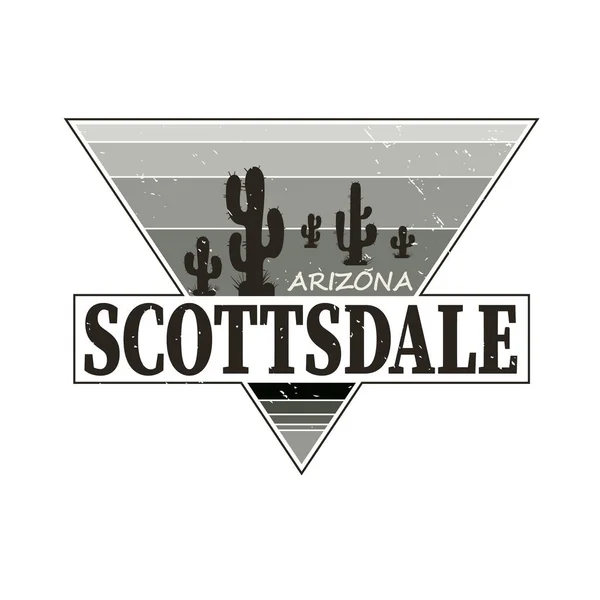 Scotsdale destino de viagem da cidade. logotipo da camisa vector — Vetor de Stock