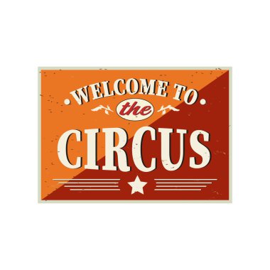 Klasik bir sirk posterinin Vintage Circus Poster İllüstrasyonu,