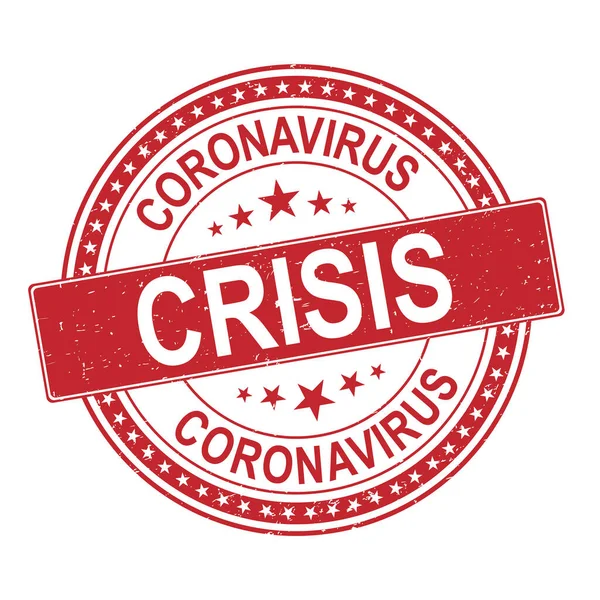 Crise du coronavirus, Timbre modèle de crise mondiale pour l'attention pandémique du coronavirus — Image vectorielle