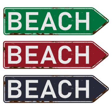 Plaj partisi etiketi beyaz arka planda