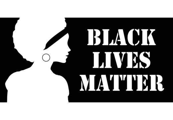 La vida de los negros importa. Plantilla para fondo, banner, póster con inscripción de texto. Ilustración del vector EPS10 — Vector de stock