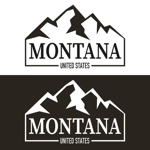 Moderna Montana EUA Estado letterng logotipo vetor ilustração, Montana, EUA — Vetor de Stock