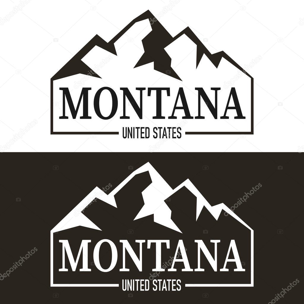 modern Montana USA State letterng logo vector illustration, Montana, USA