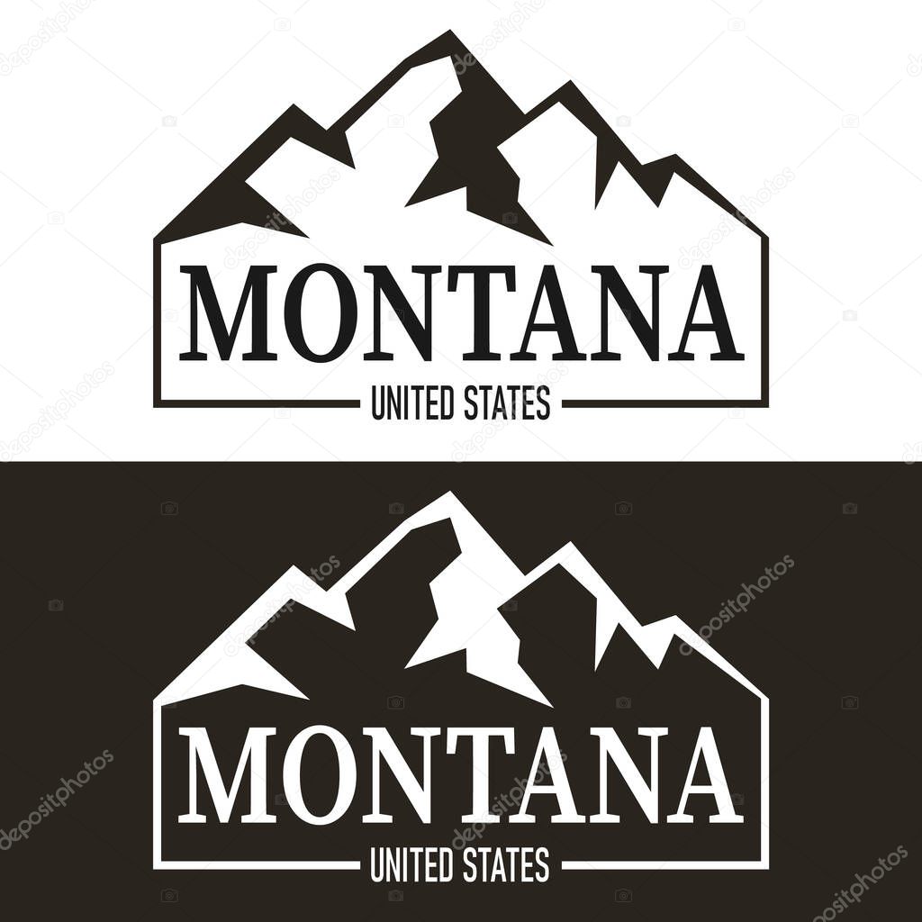 Modern Montana USA State letterng logo vector illustration, Montana, USA.