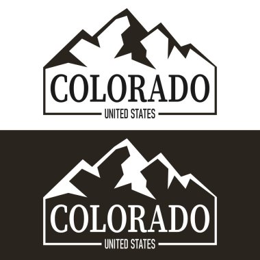 Colorado baskı tasarımı. Beyaz arkaplanda Tee baskısı tasarımı