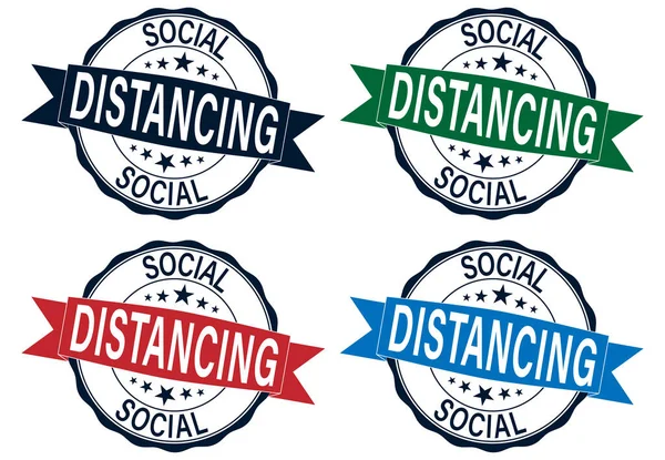Social zdystansowanie kolor gumy znacznik wektor zestaw izolowany dla koncepcji społecznej odległości — Wektor stockowy