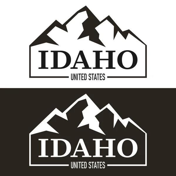 Verenigde Staten van Amerika. Idaho logo embleem. Vectorillustratie. — Stockvector