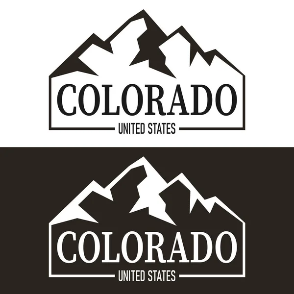 Colorado print ontwerp. Tee print ontwerp op een witte achtergrond — Stockvector