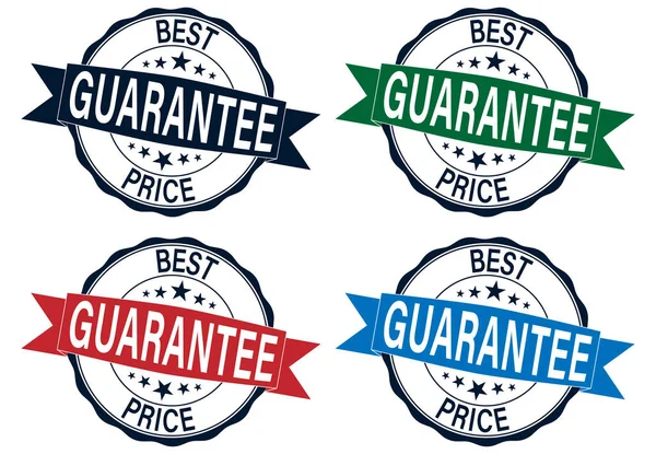 Grunge mejor precio garantizado sello de goma conjunto vector ilustración — Vector de stock