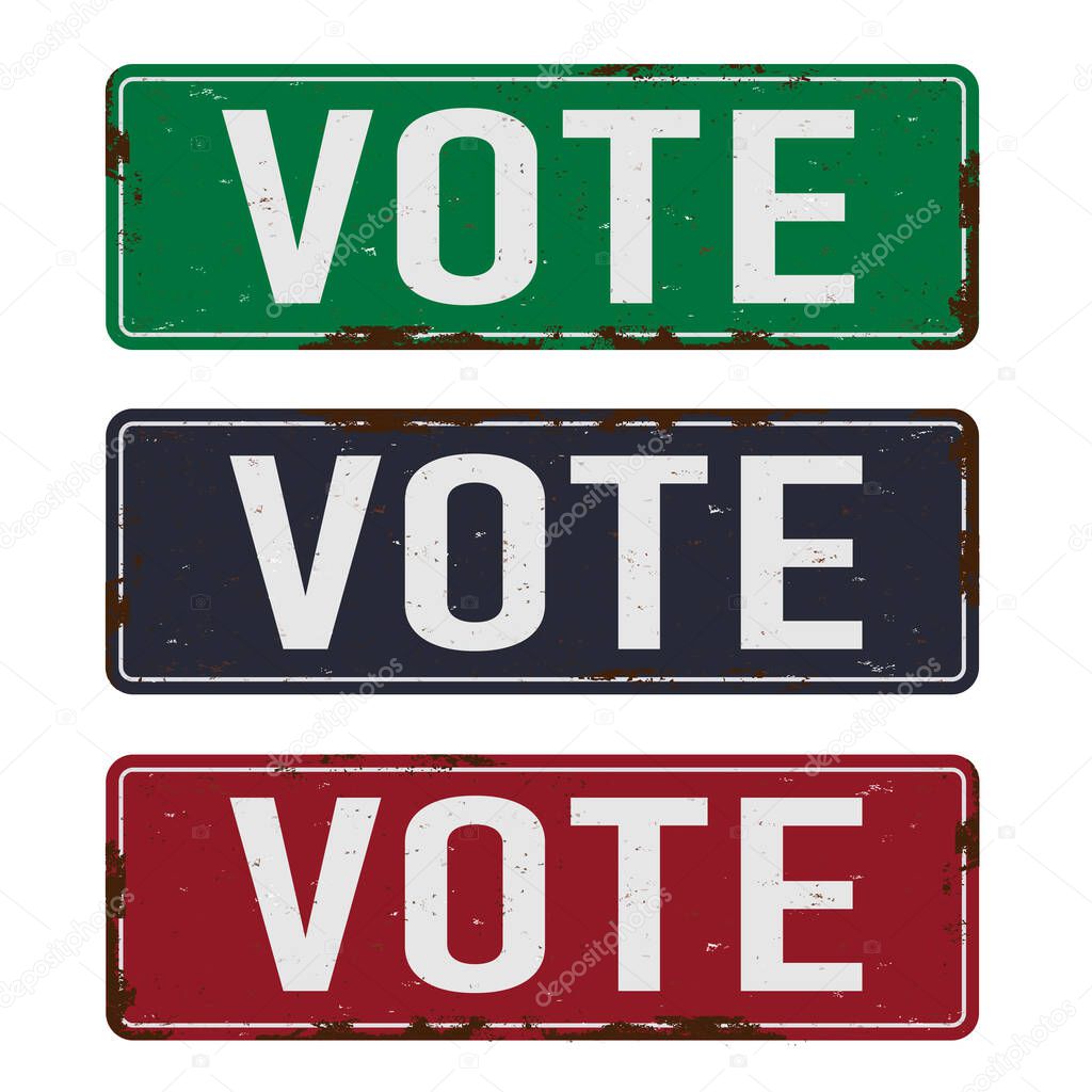 Vote - Presidential Election Poster METAL VINTAGE SIGN