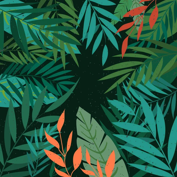 Schöne Tropische Blätter Eckrahmen Monstera Exotische Pflanze Naturabdruck Skizzenzeichnung Botanische — Stockvektor