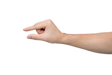 Kırpma yolu olan beyaz arkaplanda el ele tutuşan adam.