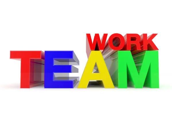 Word teamarbete 3D-rendering — Stockfoto