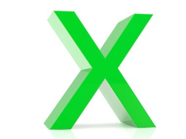 Beyaz arka planda yanlış işaret simgesi