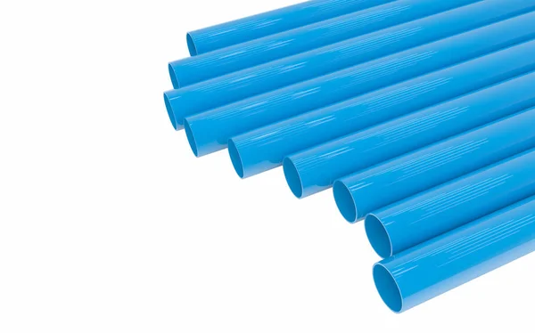 Tubes PVC pipes isolated on white background — Stock Photo, Image