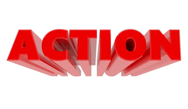 3D ACTION word on white background — Stock Photo, Image