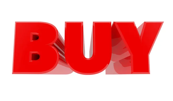 3D BUY word on white background — Stock Photo, Image