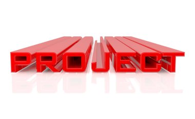 Beyaz arka plan 3d render 3d Proje kelime