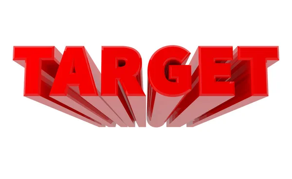 3D TARGET word on white background 3d rendering — Stock Photo, Image