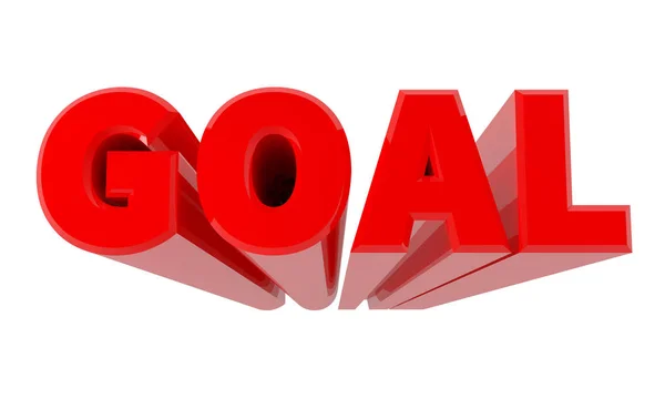 3D GOAL word on white background 3d rendering — Stock Photo, Image