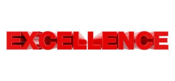 EXCELLENCE red word on white background illustration 3D rendering — Stock Photo, Image