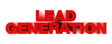 Beyaz arka plan illüstrasyon 3d render üzerinde Kurşun Nesil kırmızı kelime