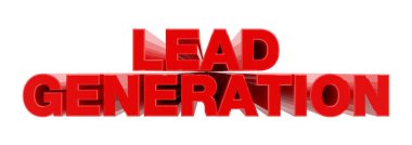 Beyaz arka plan illüstrasyon 3d render üzerinde Kurşun Nesil kırmızı kelime