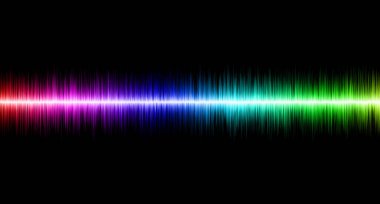 Siyah Arka Plan illüstrasyonlu soyut soundwave