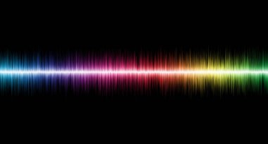 Siyah Arka Plan illüstrasyonlu soyut soundwave
