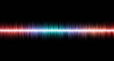 Siyah Arka Plan illüstrasyonlu soyut soundwave