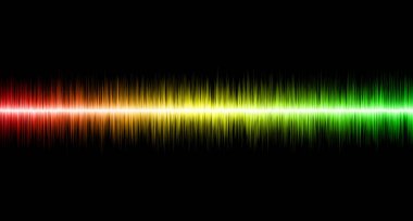 Siyah Arka Plan illüstrasyonlu soyut soundwave