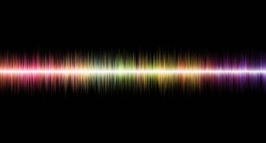 Siyah Arka Plan illüstrasyonlu soyut soundwave