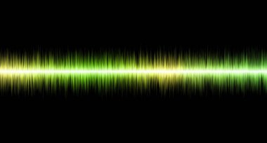 Siyah Arka Plan illüstrasyonlu soyut soundwave
