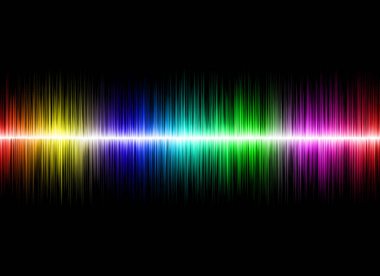 Siyah Arka Plan illüstrasyonlu soyut soundwave