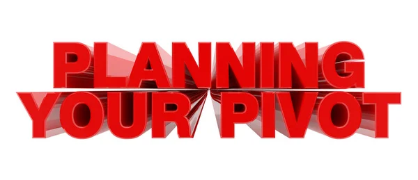 Beyaz arka plan çizimi 3d render üzerinde Pivot kırmızı kelime planlama