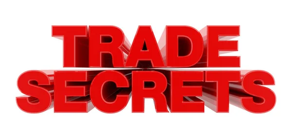 Geschäftsgeheimnisse rotes Wort auf weißem Hintergrund Illustration 3D-Rendering — Stockfoto