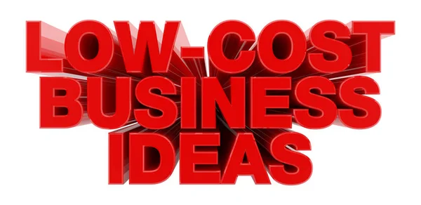 Низкозатратный бизнес IDEAS красное слово на белом фоне 3D рендеринг — стоковое фото