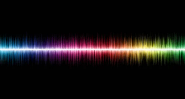 Абстрактна звукова хвиля з ілюстрацією чорного тла — стокове фото