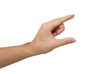 Kırpma yolu olan beyaz arkaplanda el ele tutuşan adam